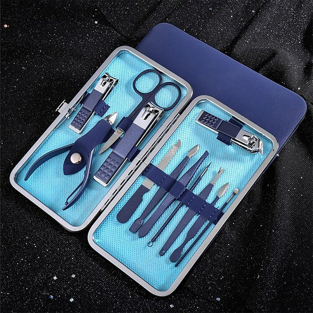 TPFBeauty Maniküre- & Pediküre-Set, 12-teilig, Blau, Unisex - Bild 1