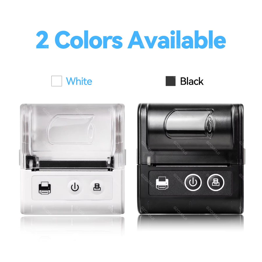 GZQIANJI Mini Thermo-Belegdrucker Tragbarer Bluetooth und USB POS Drucker für Android, iOS und PC - Bild 2