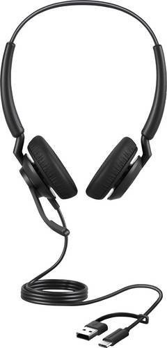 Jabra Engage 40 On-Ear Headset kabelgebunden Stereo Schwarz mit Mikrofon-Rauschunterdrückung und USB-C oder USB-A Anschluss - Bild 2