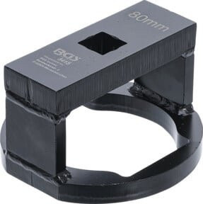 BGS Achsmuttern- und Radkapselschlüssel für BPW-Achsen SW 80 mm, Schwarz - Bild 1
