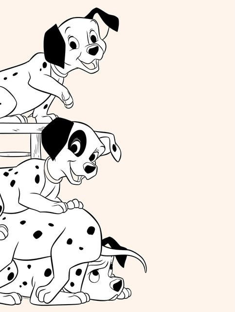 Komar Wandbild 101 Dalmatian Playing Paper Poster, Breite: 30 cm, Höhe: 40 cm - Bild 1