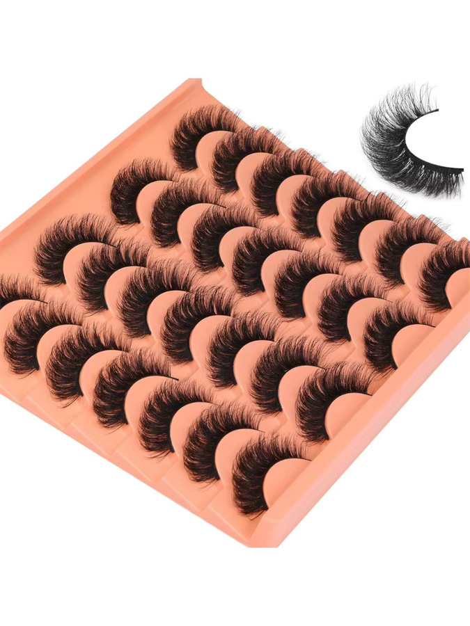 JIEFUXIN Künstliche Wimpern 8D Volumen, Cat-Eye-Stil, 14 Paar - Bild 7