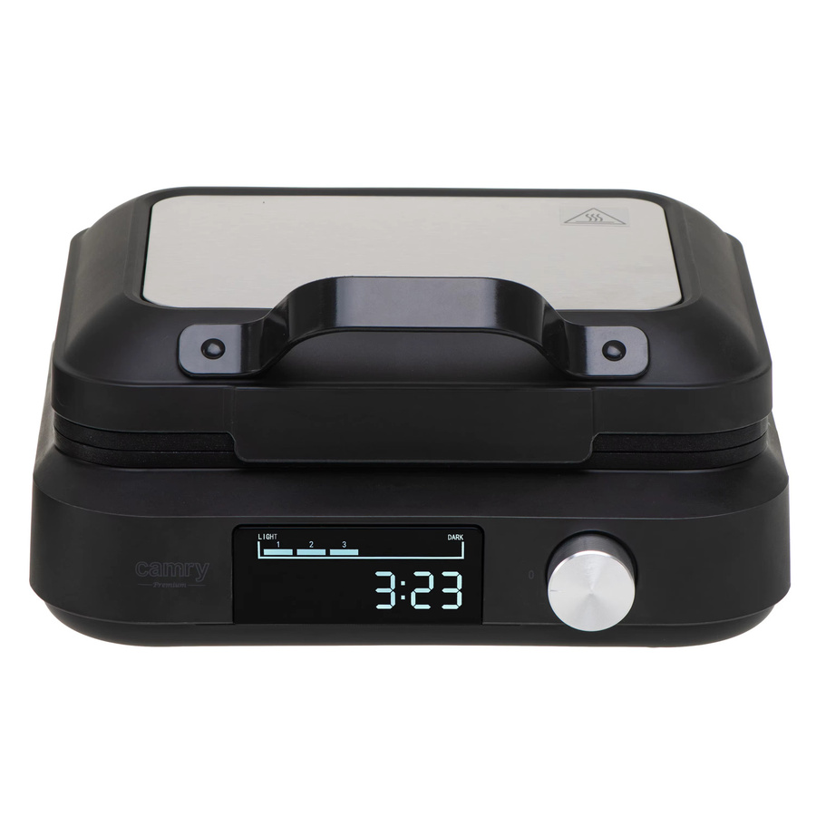 Waffelmaschine für belgische Waffeln mit 2200 W Leistung, LED-Anzeige, Box-Sensor und Antihaftbeschichtung, Schwarz - Bild 7