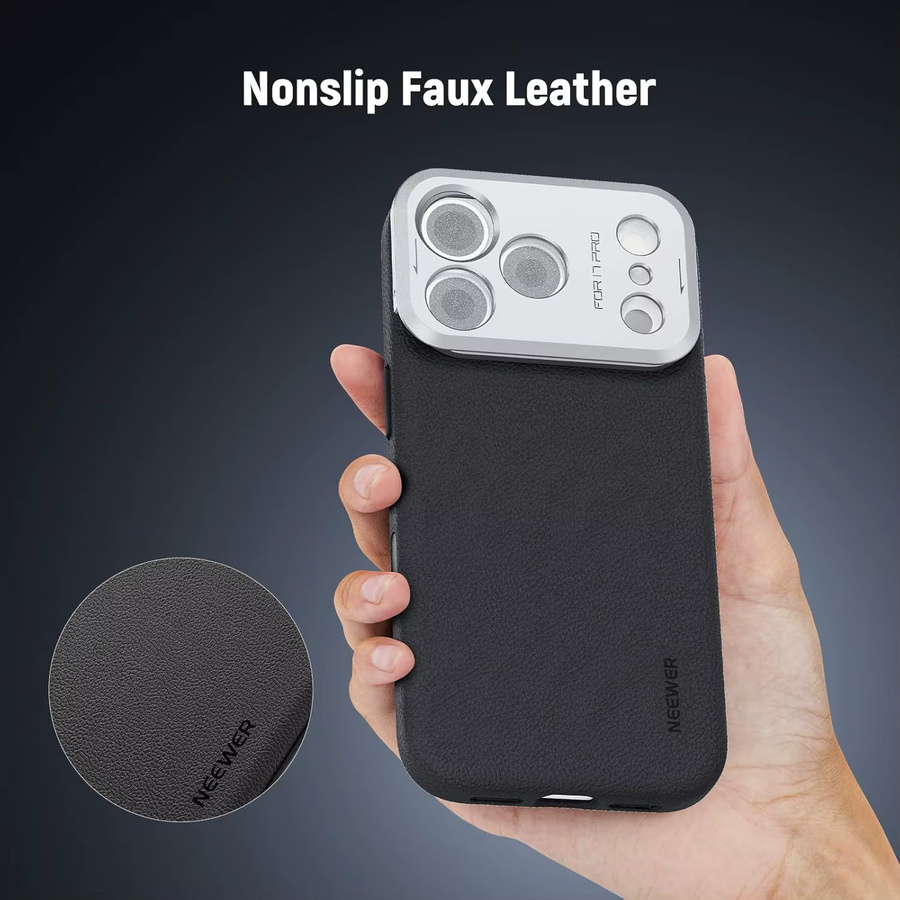 NEEWER Modulare Handyhülle für iPhone 17 Pro und 17 Pro Max in Schwarz mit 67 mm Filterring und 17 mm Objektivrückplatte aus robustem TPU/PC - Bild 5