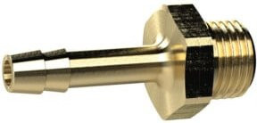 Riegler Einschraubschlauchtülle aus Messing in Gold, G 3/8 links, für Schlauch mit Innendurchmesser 9 mm, SW19 - Bild 1