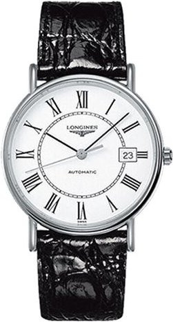 Longines Armbanduhr Automatik, Edelstahlgehäuse, 38,5 mm, Lederarmband, Herren - Bild 1