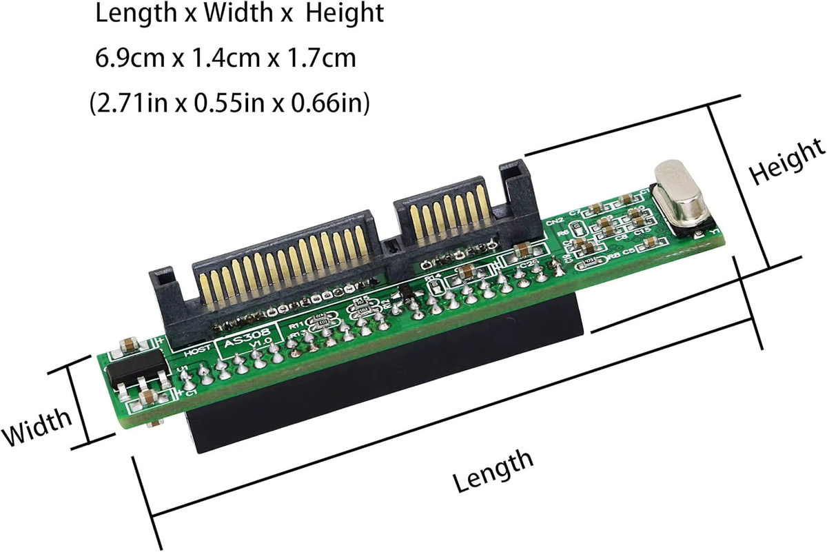 JoniSerl IDE zu SATA Adapter Konverter 44 Pin 2.5 Zoll für HDD CD DVD 1.5Gbps ATA 100/133 - Bild 2