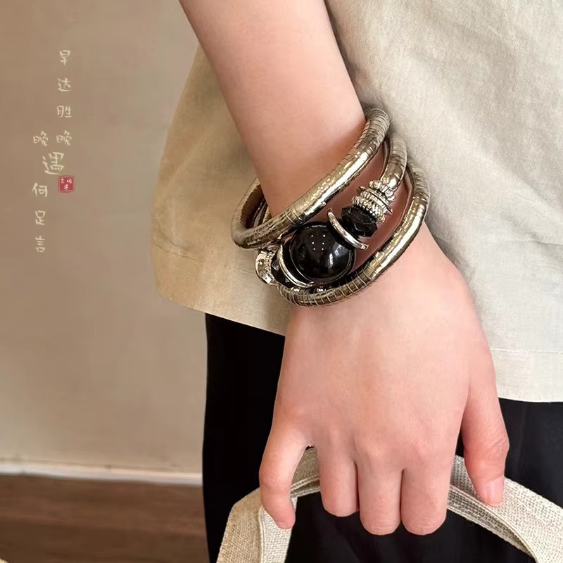 ZHUHE Perlenarmbänder, Messing, Vintage, Unisex - Bild 1