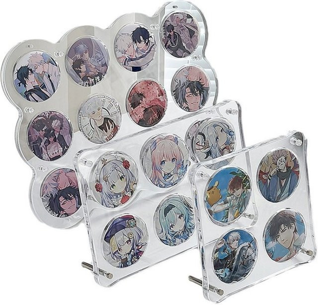 Transparenter Acryl Abzeichen Display-Ständer für Desktop-Aufbewahrung in 58mm und 75mm - Bild 1