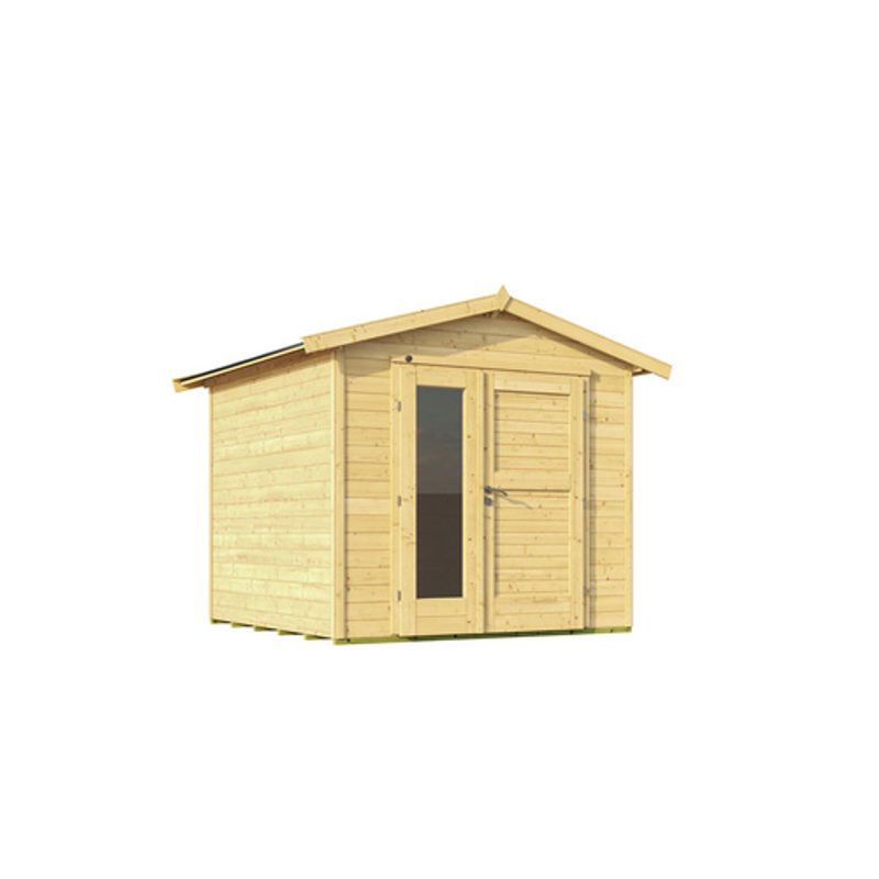 WEKA Gartenhaus 224 A aus Massivholz mit Satteldach in Beige, B/H/T: 280 x 238 x 263 cm - Bild 2