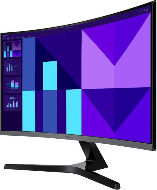 Samsung S27D396 Curved Monitor Full HD mit Lautsprechern, 27 Zoll, Schwarz - Bild 1