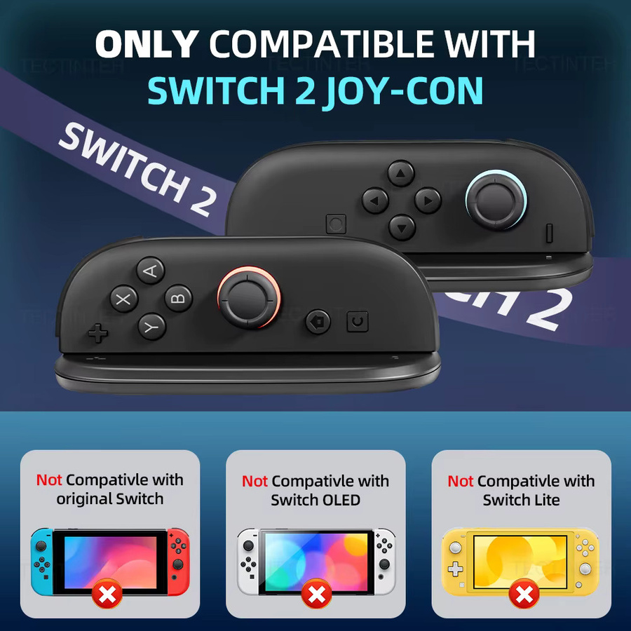 2 Stück Joystick-Controller Mausgriff-Ständer für Nintendo Switch in Schwarz - Bild 2