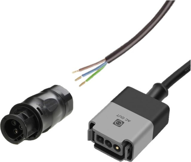 Ecoflow Wielandkabel mit Stecker für Powerstream in Silber und Schwarz - Bild 1