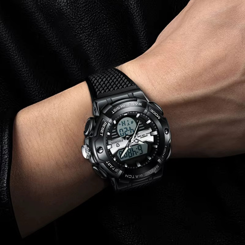 FOXBOX Chronograph Digitaluhr, Quarz, Schwarz, Herren - Bild 4