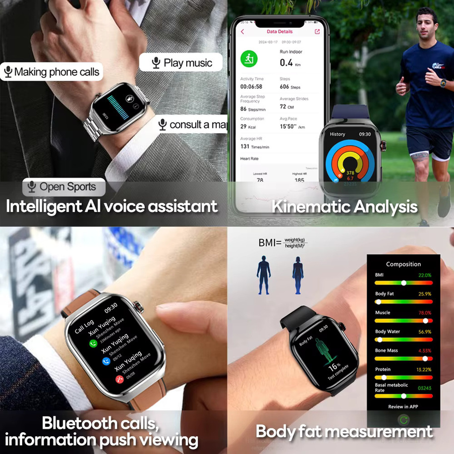 ChiBear Smartwatch, Blau, Silikon, Damen, ECG - Bild 5
