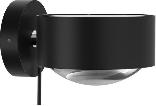 Top Light Puk Maxx Wall LED-Wandleuchte in Schwarz Matt und Chrom mit klarem Glas und warmweißem Licht (2700K) - Bild 1