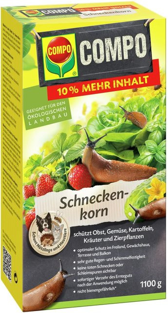 Compo Schneckenkorn Granulat für Freiland, Gewächshaus, Balkon und Terrasse, 1100 g - Bild 1