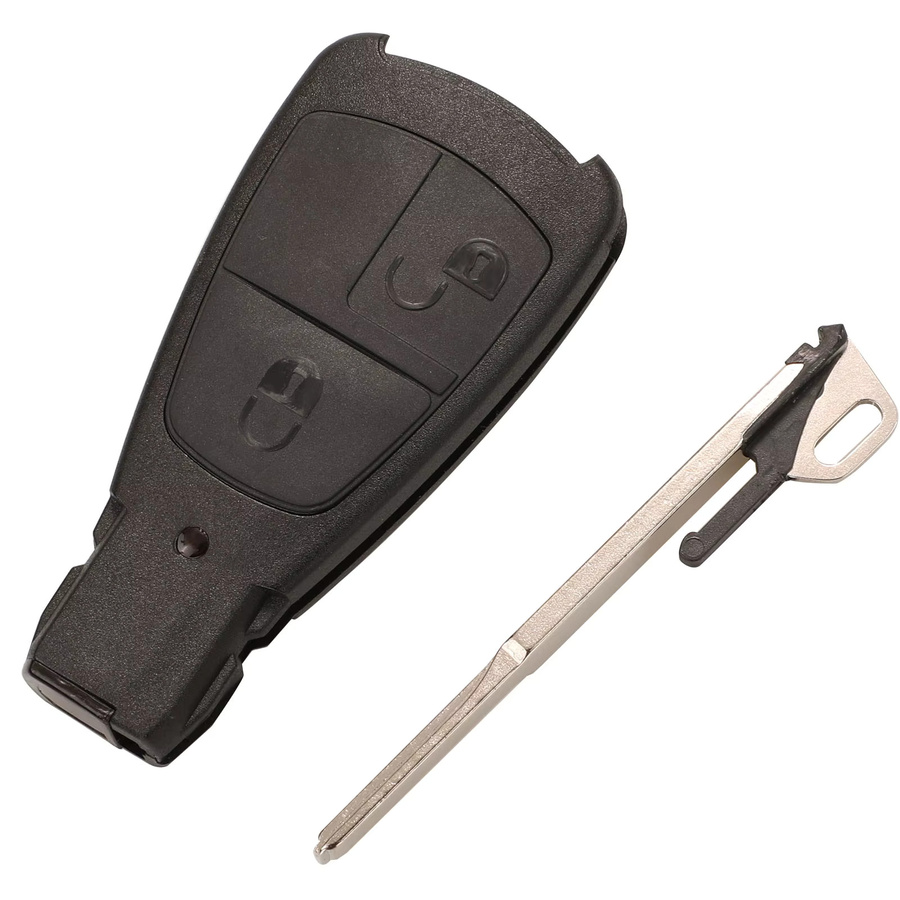 Jingyuqin Ersatzgehäuse für Mercedes Benz C B E Klasse W203 W211 W204 CLS CLK Autoschlüssel Remote Fob Case in Schwarz - Bild 2