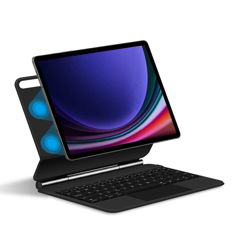Samsung Tastatur mit Touchpad für Galaxy Tab S9, S8, S7 11 Zoll Tablet Case in Schwarz - Bild 2