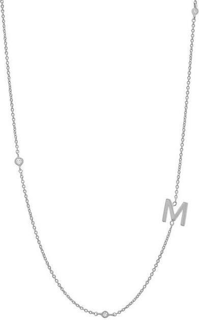 Andywen Halskette, 925 Silber, Gold, Buchstabe AM, Damen, 45cm - Bild 1