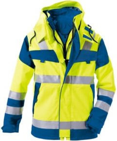 ROFA Multinorm-Parker MULTI NINE Warnjacke in Gelb und Kornblau nach EN ISO 20471 Klasse 3, Konfektionsgröße 48/50 - Bild 1