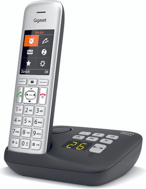 Gigaset Schnurloses Telefon CE575A in Silber/Schwarz mit Anrufbeantworter und Anrufblockierfunktion - Bild 1