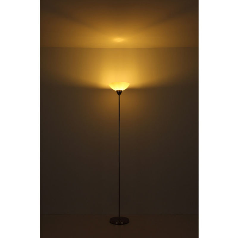 Globo Lighting Stehleuchte LIMA in Silber mit Glasschirm und E27 Fassung, Höhe: 180 cm - Bild 3