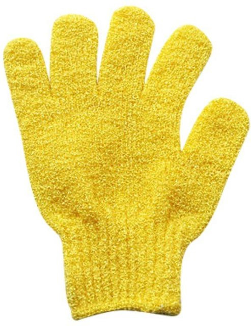 Happypilot Peeling-Duschhandschuhe, 2 Stück, Gelb, Unisex - Bild 1