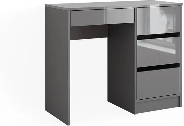 Vicco Schminktisch Sherry Frisiertisch in Grau Hochglanz mit 4 Schubladen, B: 90 cm, H: 75 cm, T: 40 cm - Bild 2