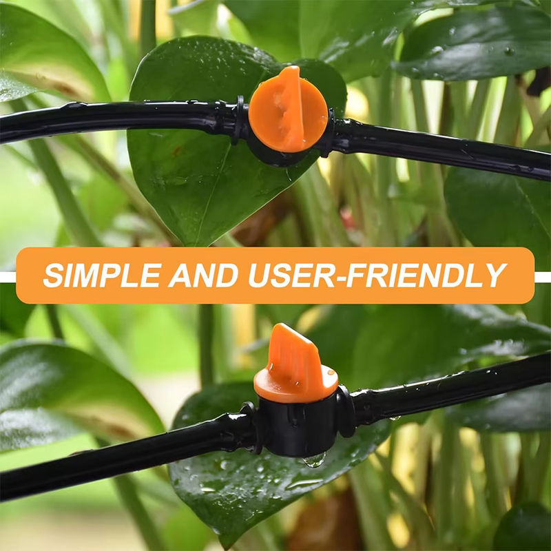 10 Stück Mini Ventil Absperrkupplung Anschlüsse 1/4 Zoll für 4/7mm Gartenschläuche und Bewässerungsrohre in Schwarz - Bild 3