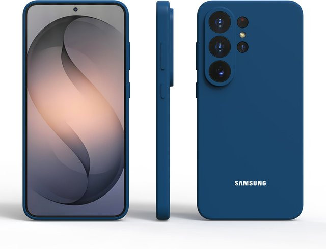 Stoßfeste Flüssigsilikonhülle für Samsung Galaxy S26 Ultra Plus in Blau - Bild 1