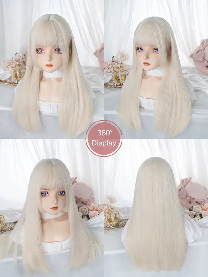 YGGDRASIL Perücke, blond platin gold, synthetisch, glatt, Damen - Bild 2