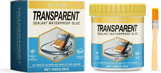 JUE FISH Dichtungskleber transparent und wasserdicht aus Acryl in Gelb - Bild 1