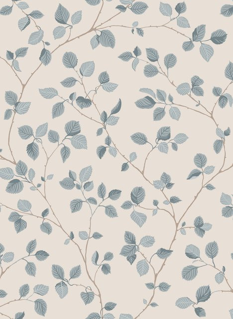 Sandberg Wallpaper Bokskog Vlies Tapete in Misty Blue mit skandinavischem Baum-Design - Bild 1