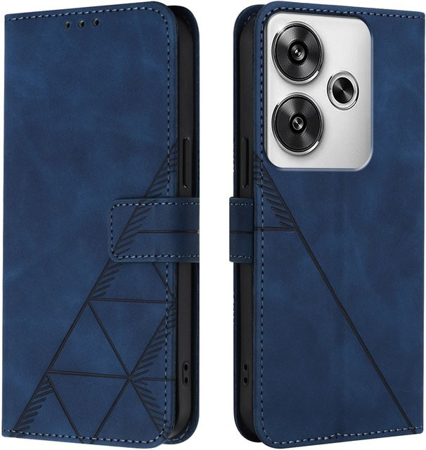 Xiaomi Leder Flip Wallet Handyhülle für POCO M7 mit Kartenfach in Schwarz oder Blau - Bild 1