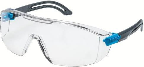 Uvex i-lite 9143265 Schutzbrille in Grau und Blau mit transparentem Kunststoff - Bild 1