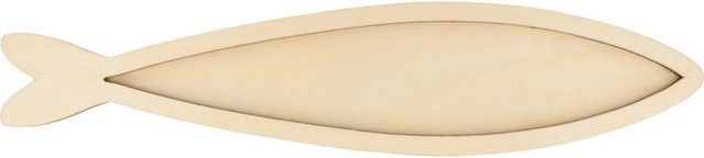 Artemio Holz-Fisch mit Rahmen in Beige im maritimen Design - Bild 1