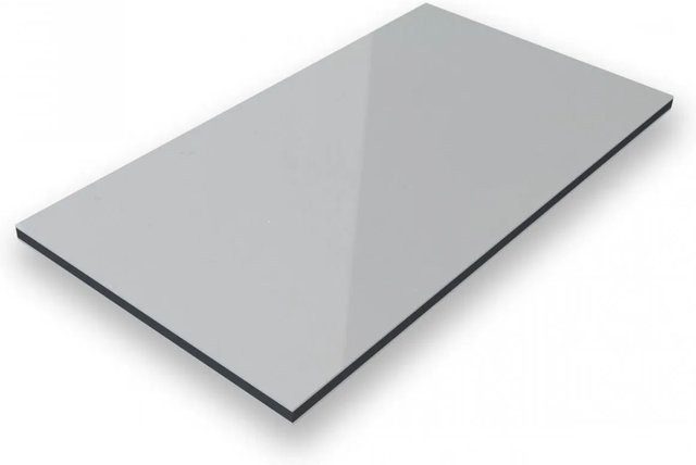 Aluverbund24 Aluminiumverbundplatte Grau RAL 7042, B/T: 70 x 70 cm, Dicke: 3 mm - Bild 1