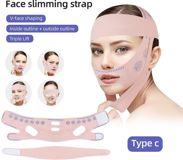 Binchi Health Technology Gesicht Abnehmen Verband V-Linie, Beige, Damen - Bild 1