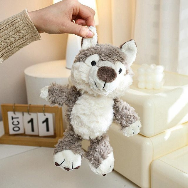 Grauer Wolf Plüschtier, Kuscheltier, 24cm, ab 3 Jahren - Bild 1