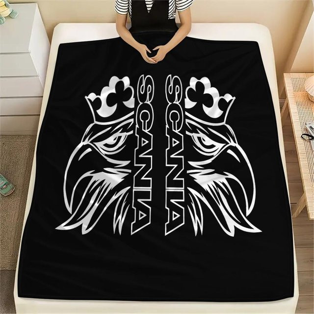Scania Print Flanell blanket schwarz B/B: 150 x 200 cm - Bild 1