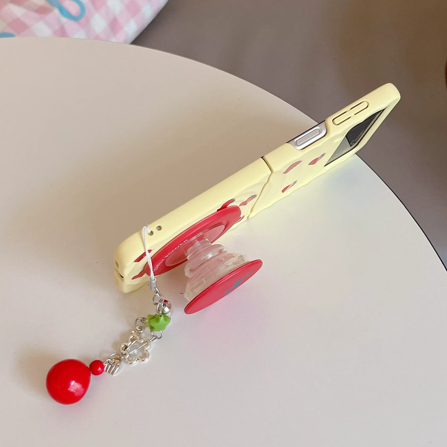 Magnetische Schutzhülle mit Tomaten-Design für Samsung Galaxy Z Flip7 Flip6 Flip5 Flip4 Flip3 kompatibel mit MagSafe - Bild 4