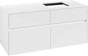 V&B Waschtischunterschrank Collaro in Weiß glänzend, B/T/H: 120 x 54,8 x 50 cm - Bild 1