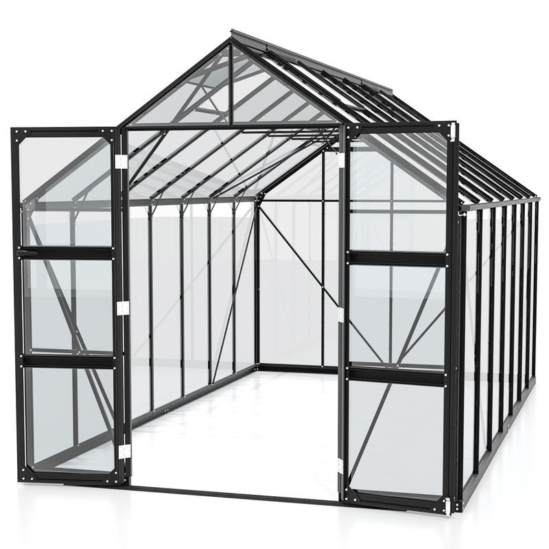 Vitavia Gewächshaus Domus 11500 in Schwarz mit 11,5 m² Fläche und Einscheibensicherheitsglas - Bild 3