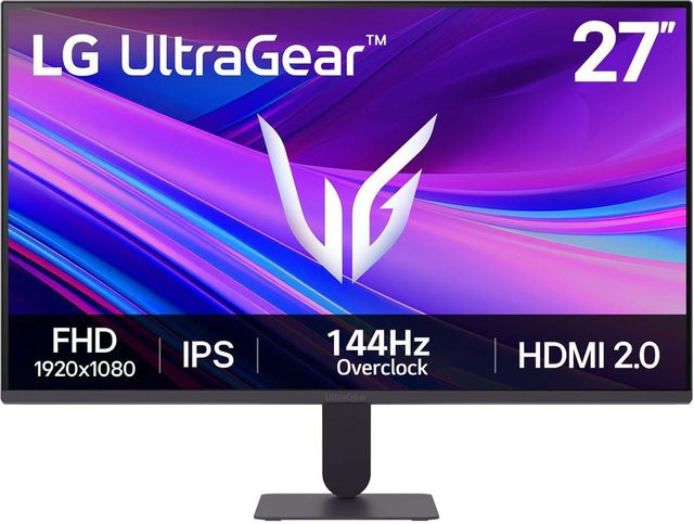 LG UltraGear 27G411A-B Gaming-Monitor, 27 Zoll, Full HD, IPS, 144 Hz, Schwarz - Bild 1
