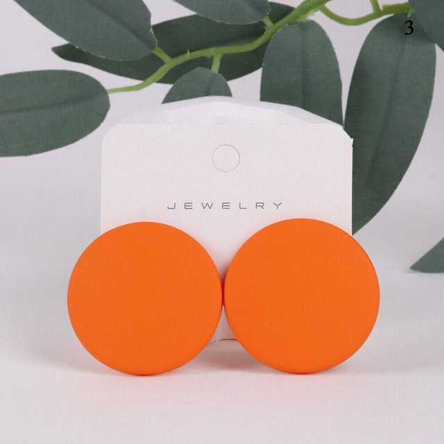 Ohrstecker Acryl, orange, Damen - Bild 1