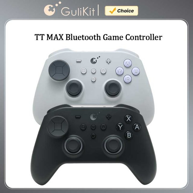 GuliKit TT Max Kabelloser Controller für Nintendo Switch, PC, Android und iOS in Schwarz mit spannungsverstellbaren TMR-Joysticks - Bild 1