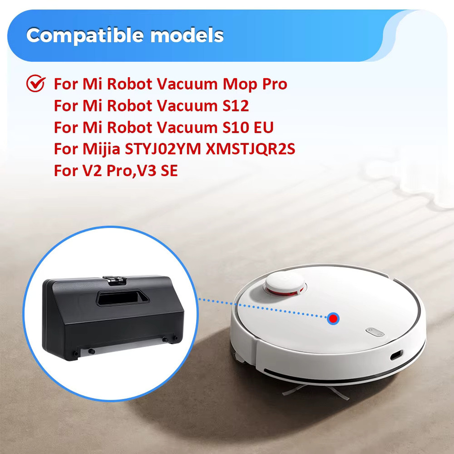 2-in-1 Wassertank und Staubbehälter mit Filter für Xiaomi Mop Pro STYTJ02YM, 3C, B106CN, S10 EU und VIOMI V2, V2 Pro, V3 Roboterstaubsauger - Bild 2