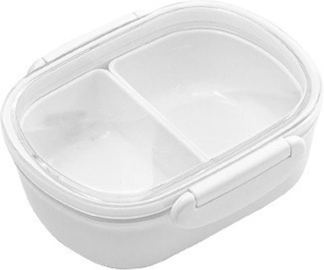 Bento Brotdose von CosyHome in Weiß mit Fächern, 950 ml, aus Kunststoff, mikrowellen- und gefriersicher sowie auslaufsicher - Bild 1