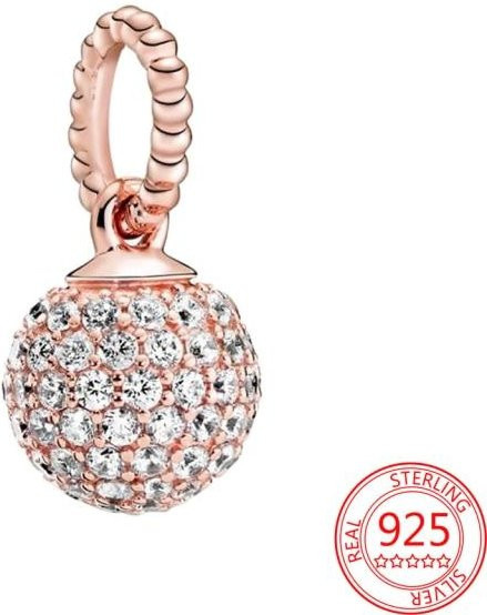 YIRAN Jewelry Charme Perlen Anhänger, 925 Silber, Rose Gold, Damen - Bild 1